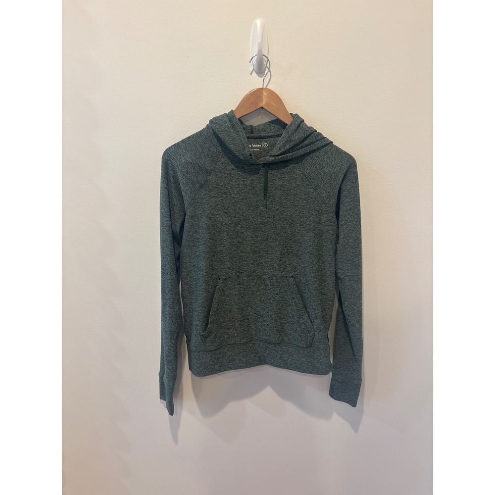Outdoor Voices Heathered Green Long Sleeve Hoodie Sweatshirt Size S